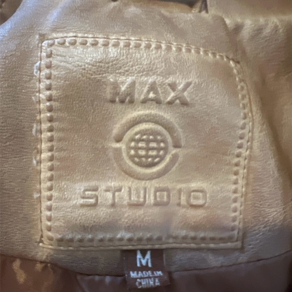 Max Studio Faux Leather Jacket Size Medium - Picture 4 of 9